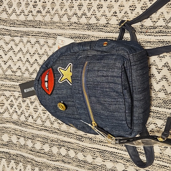 Steve Madden mini denim backpack - Picture 1 of 9